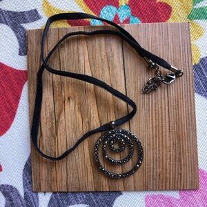 Monet Rhinestone Circle Necklace